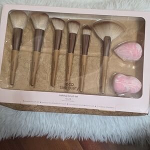 Eco Sanctuary Pink & Natural Makeup Brush Set - 8 PCS